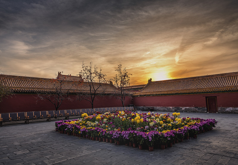 过去,北京,国际著名景点,旅途,菜园,世界遗产,云,黄昏,中式庭院,禅宗