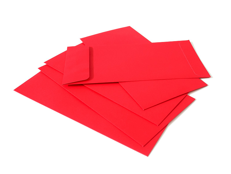 信封,红色,传统,贺卡,背景分离,春节,新年前夕,传统节日,堆,背景
