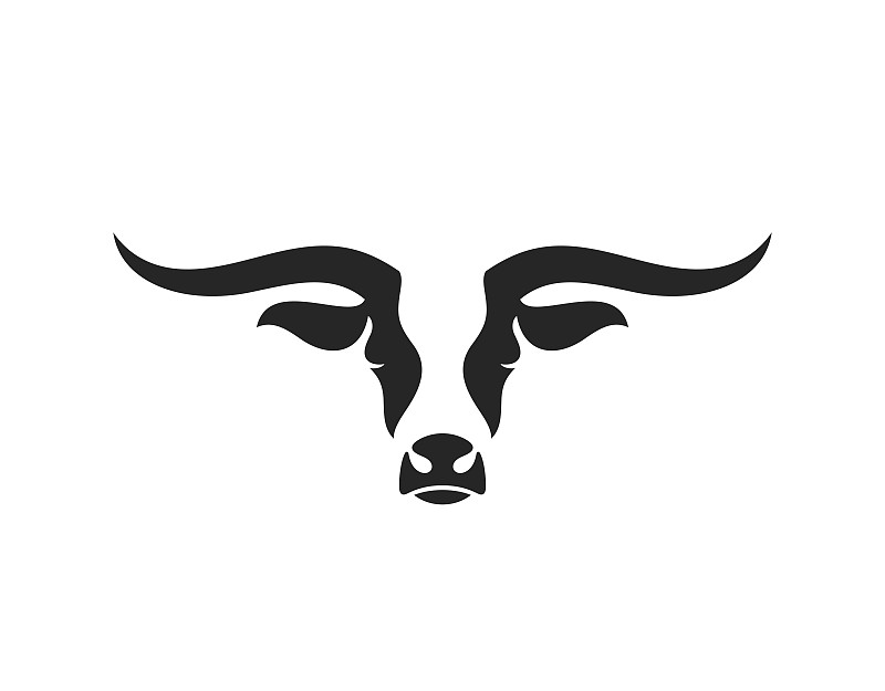 公牛,德克萨斯长角牛,品牌名称,德克萨斯,分离着色,勇敢面对,白色背景,人的头部,平坦的,有角的