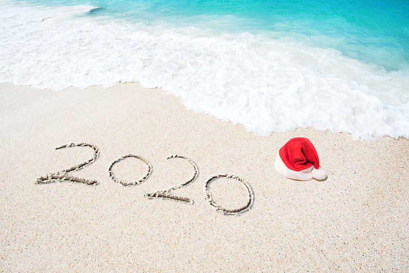 2020,沙子,圣诞老人,海滩,鸡尾酒,热带气候,印度洋,流水,海滩度假,晴朗