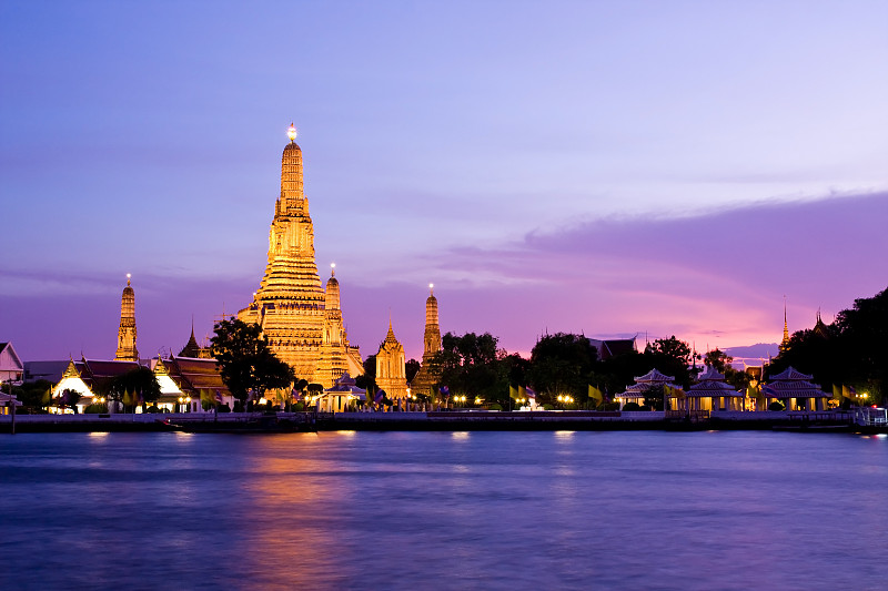 郑王庙,湄南河,曼谷,泰国,风景,东南亚,宝塔,高棉文明,户外