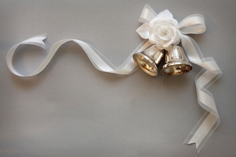 婚礼,铃,水平画幅,银,缎带,珍珠首饰,蝴蝶结,银色,无人,庆祝