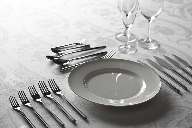 餐位,餐刀,华贵,贪欲,食品,玻璃杯,英国,甜点心,餐馆,葡萄酒杯