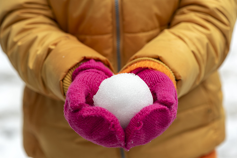 手套,拿着,雪球,粉色,手,寒冷,连指手套,部分,休闲游戏,土耳其