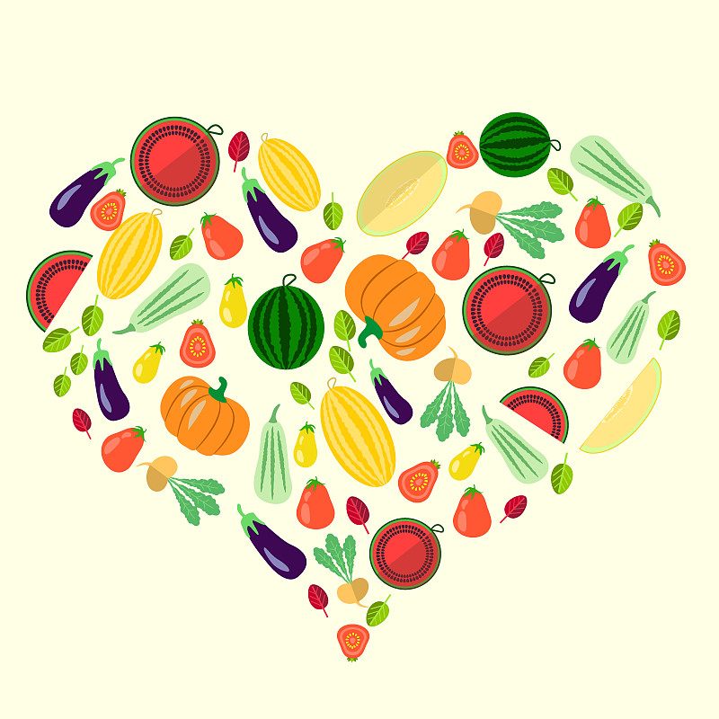心型,蔬菜,表格,辣椒粉,西兰花,豌豆,胡萝卜,水果,厨房,有机食品