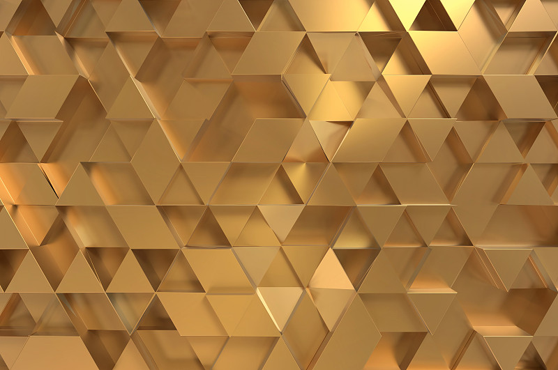 黄金,抽象,折纸工艺,平视角,几何形状,华贵,钻石形,平面图形,简单,壁纸