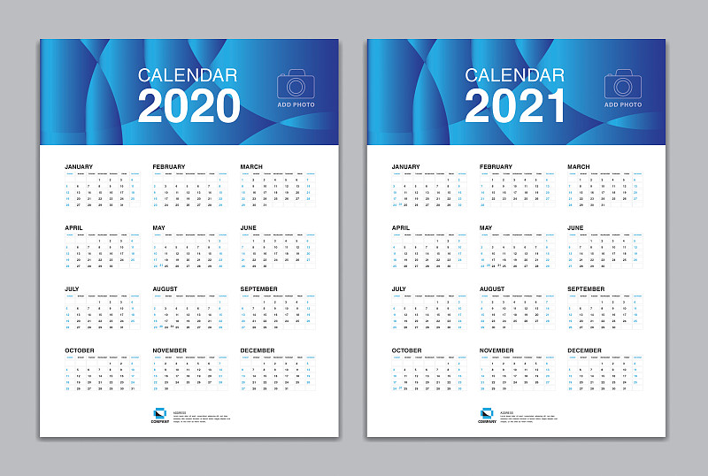 简单,模板,印刷机,台历,式样,2020-2029年,日历,2021,开端