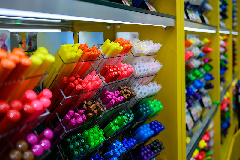毡尖笔,商品,铅笔,简单,色彩鲜艳,涂料,想法,业余爱好,零售店,黄色