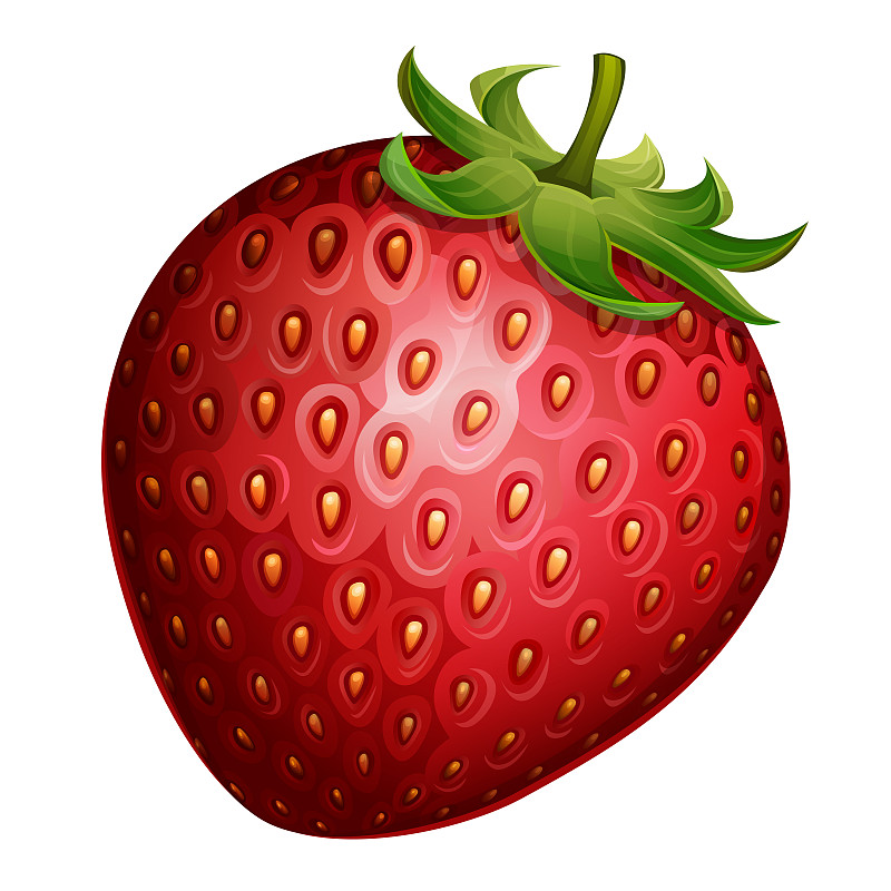 计算机图标,草莓,白色背景,分离着色,可爱的,清新,背景分离,食品,浆果,熟的