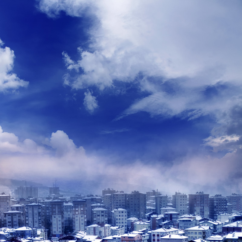 冬天,粗糙的,城市,土耳其,云,暴风雨,户外,建筑,充满的,小别墅