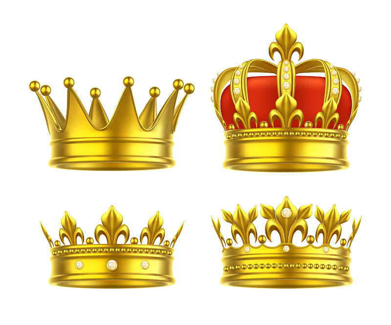 冠状头饰,公主,三维图形,王冠,分离着色,过去,背景分离,华贵,饰头巾,复古风格