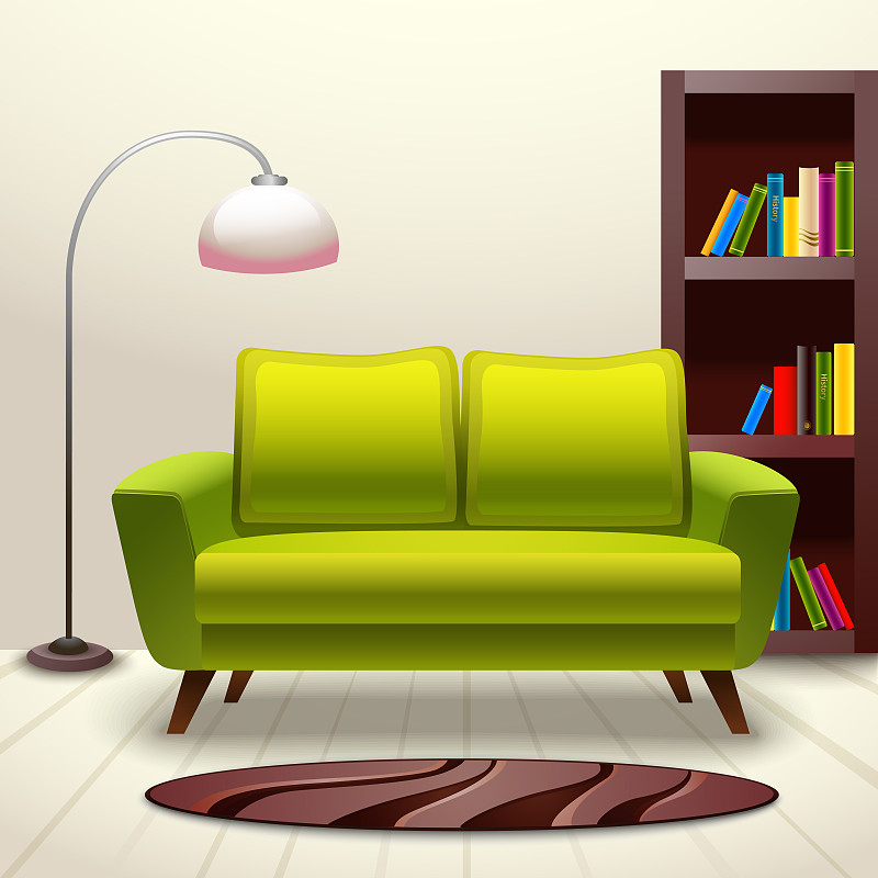 一个人,室内设计师,有序,传单,扶手椅,地板,模板,沙发,现代,装饰物