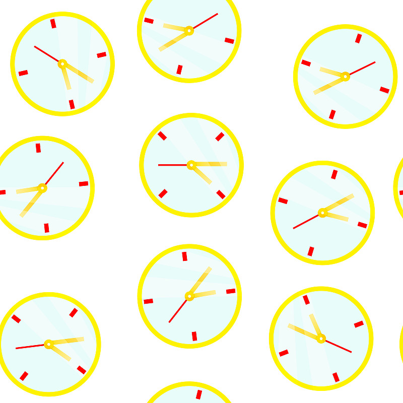 四方连续纹样,钟,时间,符号,计算机图标,矢量,白色背景,一个物体,背景分离,倒计时