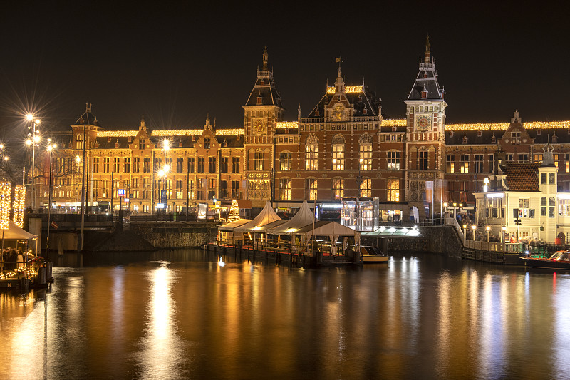 阿姆斯特丹,车站,城市生活,交通方式,船,著名景点,河流,运河,户外,阿姆斯特丹中心火车站