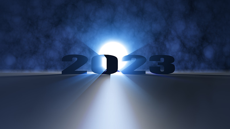 新年前夕,三维图形,2023年,灯光技术,舒服,红色,商务,请柬,事件,贺卡