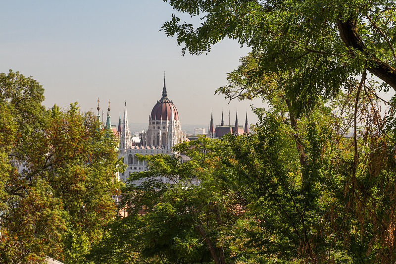 圆顶建筑,布达佩斯,台阶,远距离,视角,匈牙利,小路,户外,建筑,晴朗