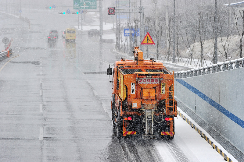 韩国,雪,搬家卡车,卡车,汽车,冬季服务,暴风雨,朝鲜半岛,户外,白色