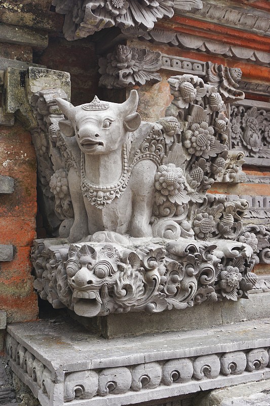 华丽的,雕塑,印度尼西亚,怪兽饰,巴厘岛,石材,寺庙,雕刻物,在上面,坐