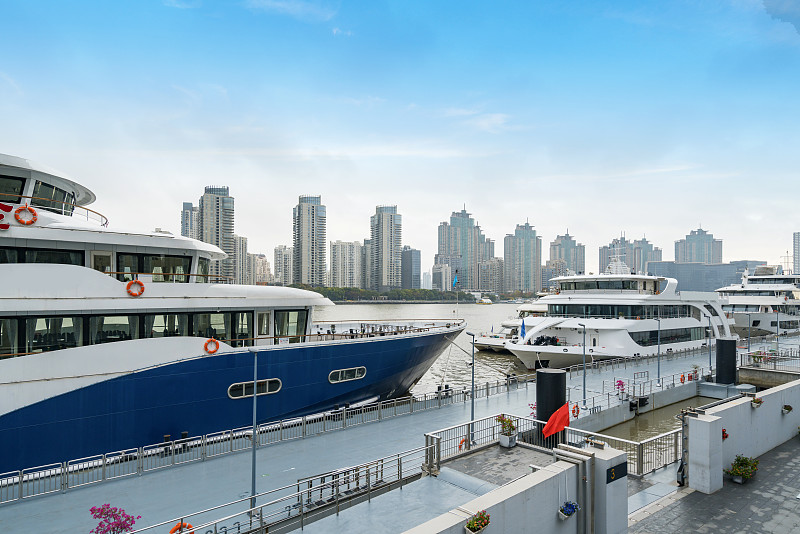 现代,建筑,游艇,游艇码头,上海,横截面,云景,华贵,龙舟,商业金融和工业