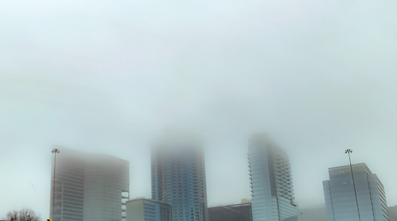 亚特兰大,在上面,雾,商务,云,现代,乔治亚州,背景,户外,天空