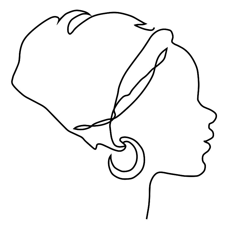 女人,人的脸部,计算机图标,青年人,饰头巾,国内著名景点,华丽的,线条,暗色,背景分离