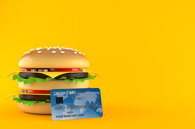 信用卡,奶酪汉堡,空的,波兰,背景分离,食品,消息,不健康食物,牛肉,银行业