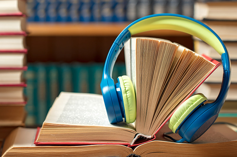 噪声,图书馆,耳机,书,概念,精装书,耳麦,唱片,技术,书店