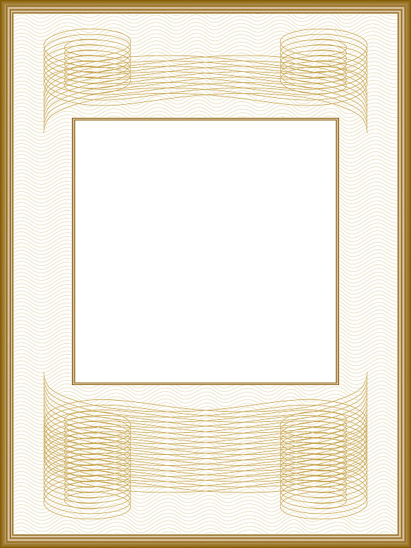 边框,模板,白色,金色,矢量,式样,连结环,文凭,绘画插图