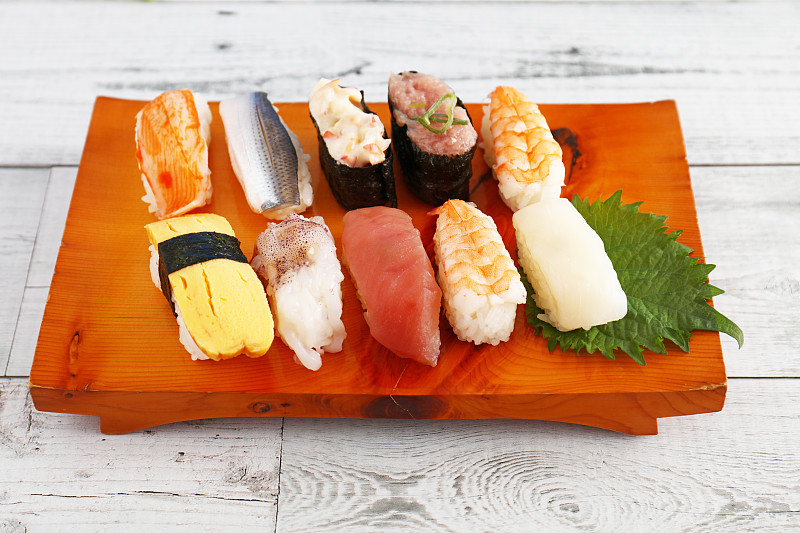 寿司,日本食品,美味,清新,食品,米,海老寿司,紫菜,卵,三文鱼