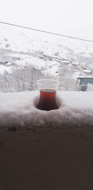 饮料,茶,玻璃杯,雪,高对比度,气候,热,葡萄酒,安静,土耳其