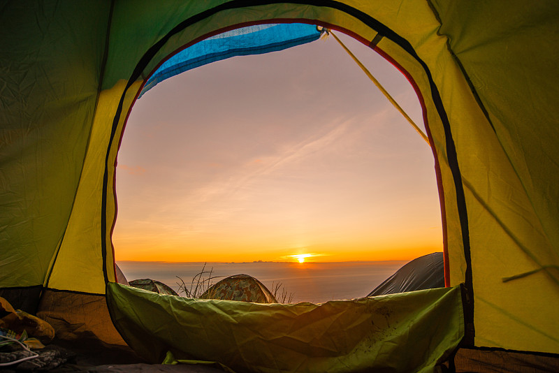 自然,帐篷,黎明,视角,平衡折角灯,透过其它物体观看,户外活动,日落,露营,遮蔽