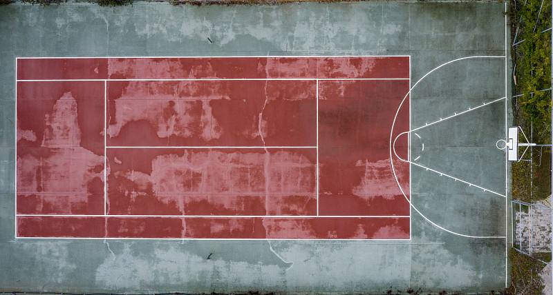 篮球场,活力,线条,超现实主义的,空的,土耳其,运动,球,篮球比赛,草
