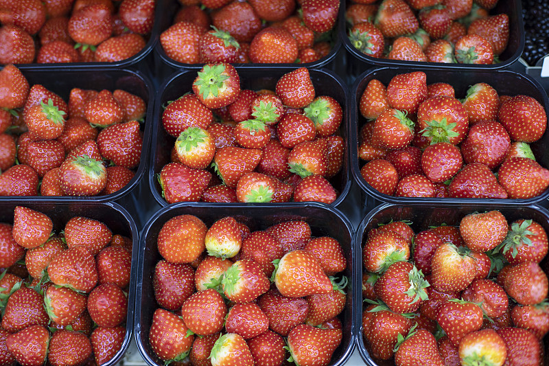 塑胶,水果,超级市场,草莓,温室,清新,食品,浆果,背景,容器