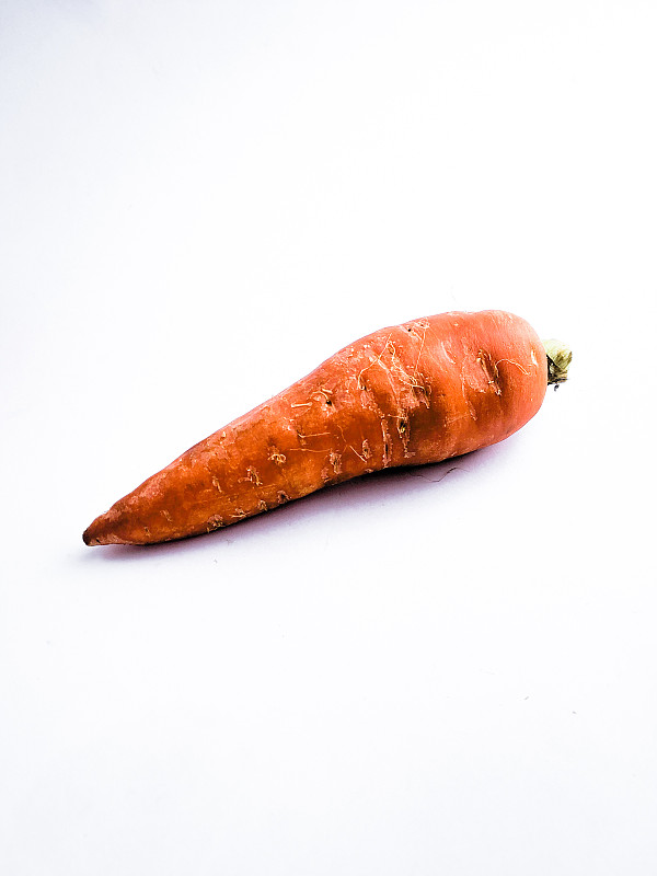 胡萝卜,白色背景,图像,分离着色,素食,蔬菜,清新,一个物体,背景分离,食品
