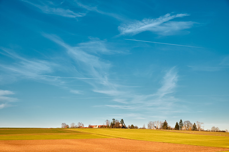 农业,自然美,天空,地形,蓝色,一月,云,草,农场,晴朗