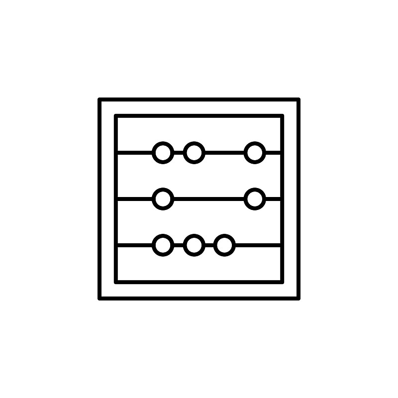 绘画插图,数学符号,计算机图标,算盘,线条,白色背景,传统,商务,几何形状,一个物体