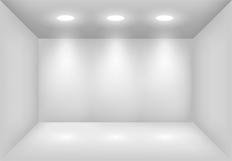 三维图形,聚光灯,白色,投影设备,灯箱,空的,照明设备,灰色,地板,看台