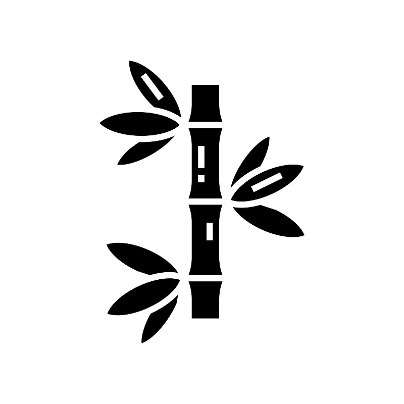 绘画插图,符号,概念,计算机图标,枝,矢量,标志,竹子,平坦的,黑色