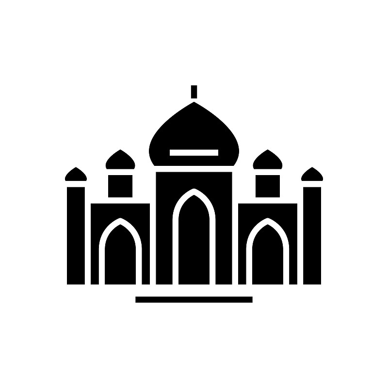 绘画插图,印度,符号,计算机图标,矢量,标志,寺庙,黑色,概念,平坦的