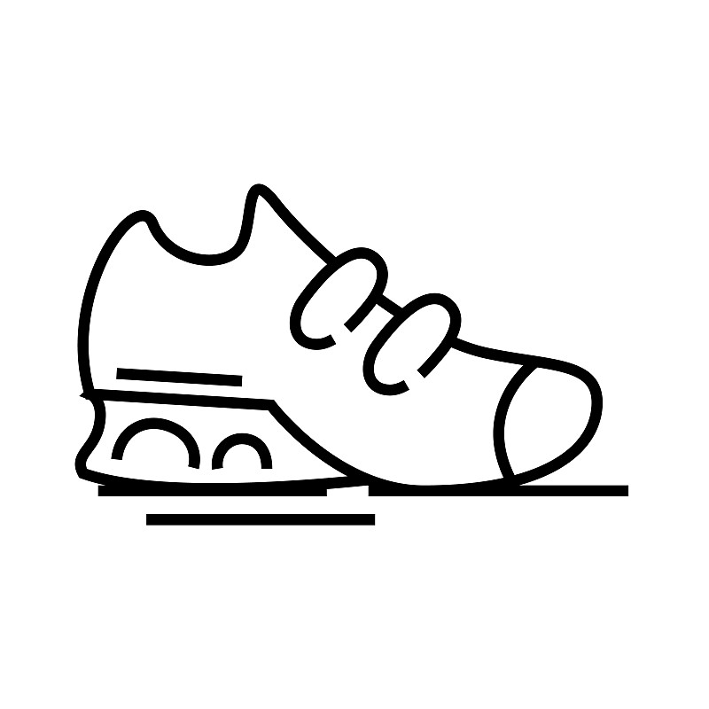 鞋子,绘画插图,运动竞赛,轮廓,符号,矢量,标志,概念,线图标,直的