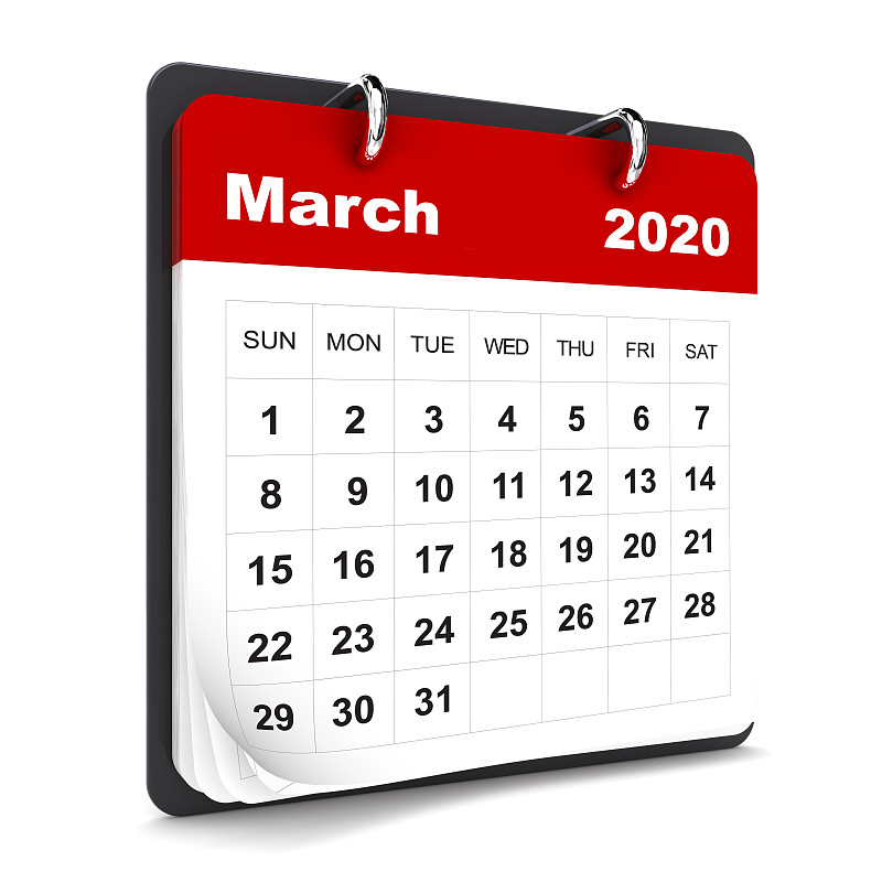 2020,日历,个人备忘录,白色背景,背景分离,月,信函,图像,国际妇女节,模板