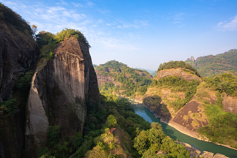 中国,风景,山,福建省,丹霞地貌,武夷山,世界遗产,环境,云,环境保护