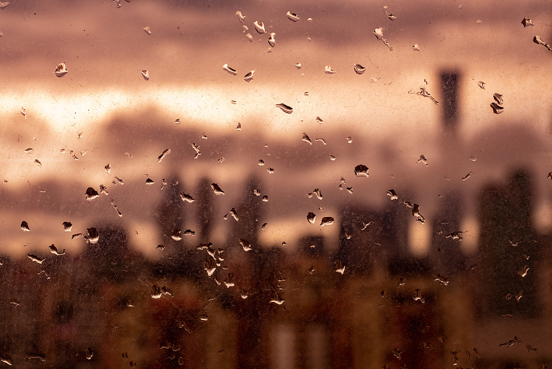 玻璃,背景,雨滴,北京CBD