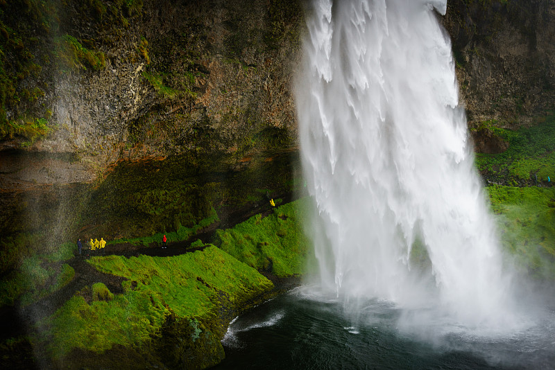 瀑布,往下看,灰色,环境,著名景点,自然美,无人机,流水,行动,流动