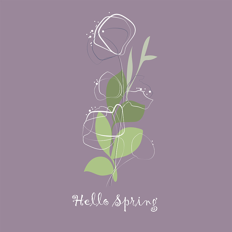 绘画插图,模板,春天,矢量,文字,叶子,季节,设计,花
