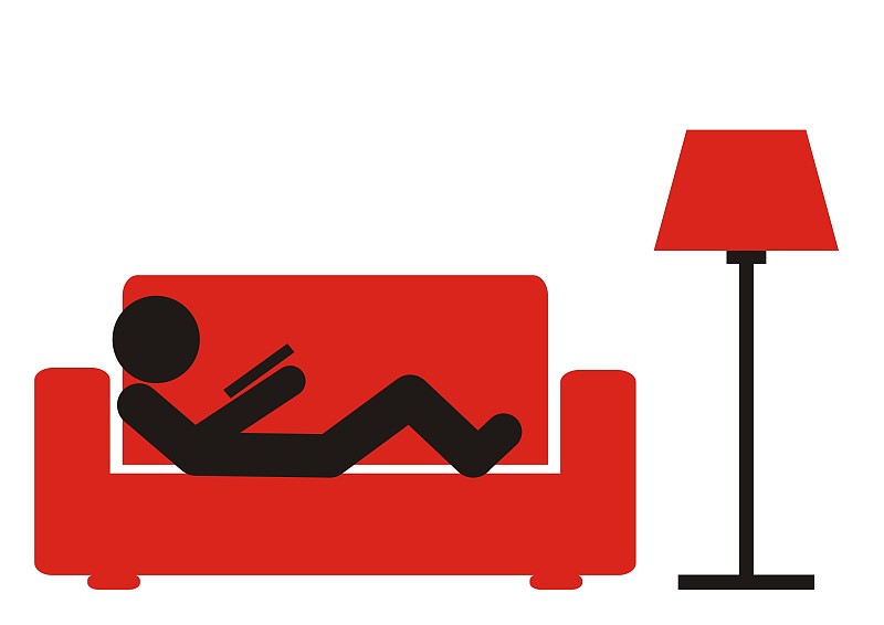 沙发,黑色,计算机图标,一个人,红色,矢量