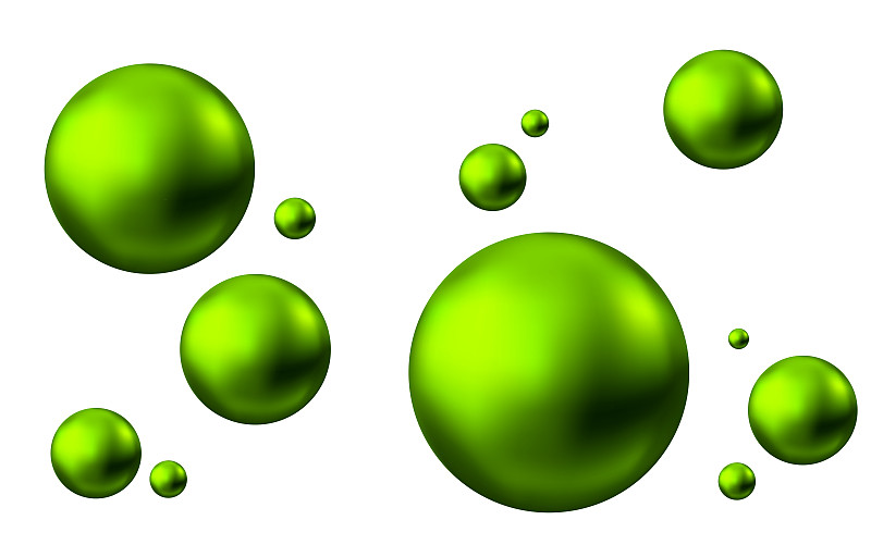 绿色,球体,闪亮的,分离着色,白色背景