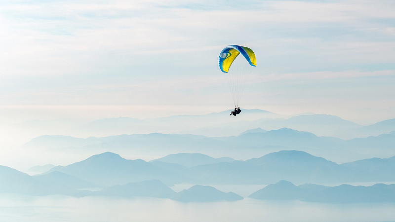 一前一后,高崖跳伞,风险,土耳其,运动,自由,极限运动,风,跳伞运动
