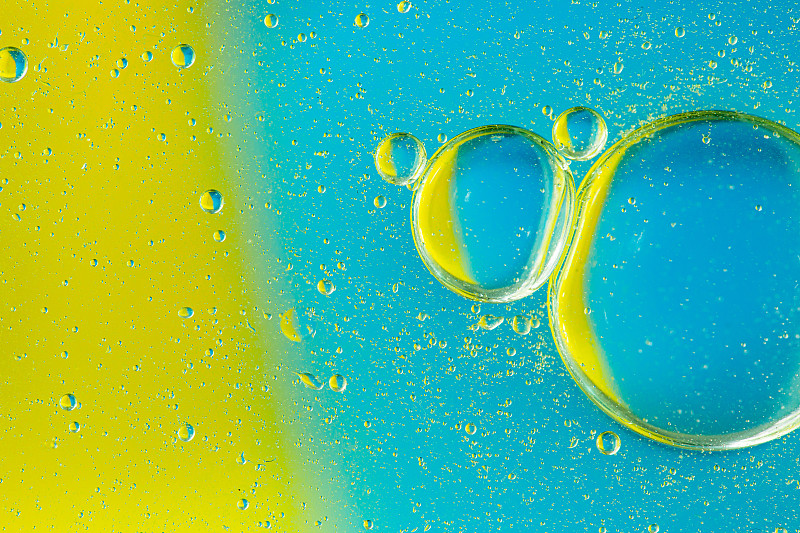 抽象,水滴,泡泡,黄色,水,肥皂,水面,背景