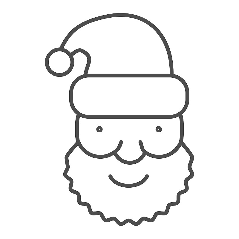 似人脸,轮廓,肖像,帽子,络腮胡子,标志,计算机图标,圣诞老人,设计